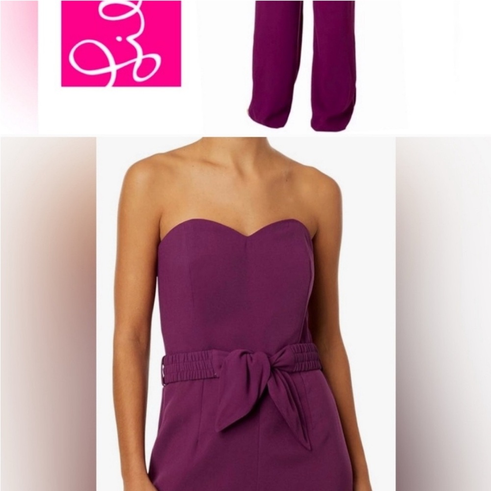 Lilly Pulitzer Purple Strapless Jumpsuit